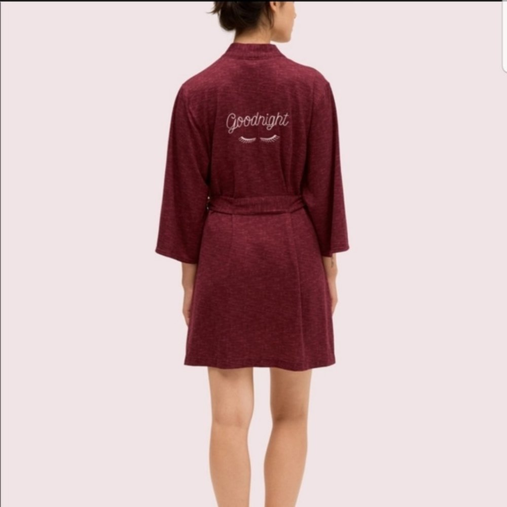 Kate Spade Purple "Goodnight" Robe NWT